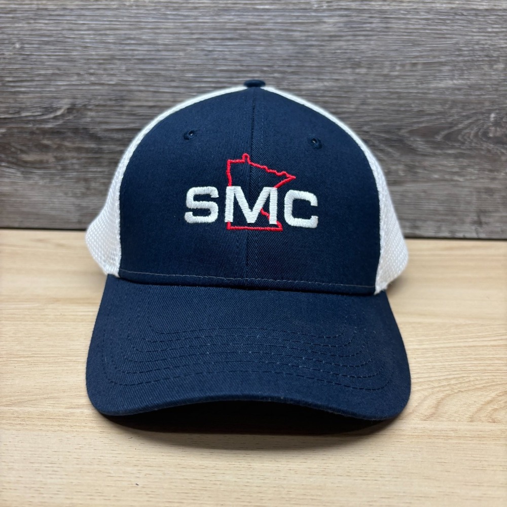 SMC Sheet Metal Connectors Hat Cap Strap Back Blue White Trucker Minnesota MN